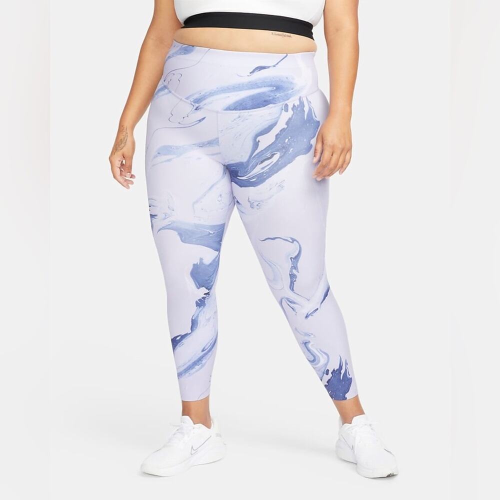 Nike One Luxe Women's Mid-Rise 7/8 Marbled Leggings 2X